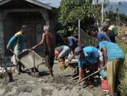 Kucuran Dana Tambahan: Kepala Desa Pulo Perengge Bangun Jalan Rambat Beton